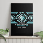 Aotearoa Atua Tangaroa Canvas Wall Art Maori God Of The Sea Taniko Motifs