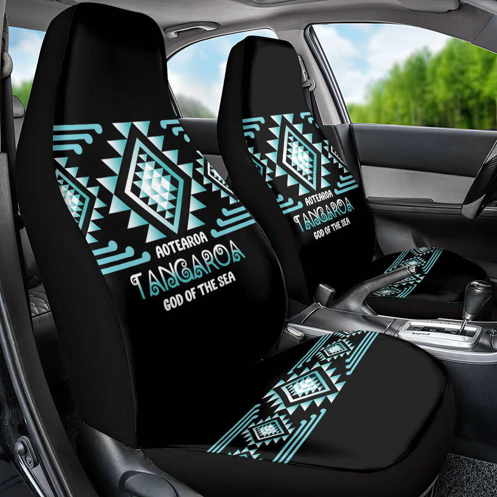 Aotearoa Atua Tangaroa Car Seat Cover Maori God Of The Sea Taniko Motifs