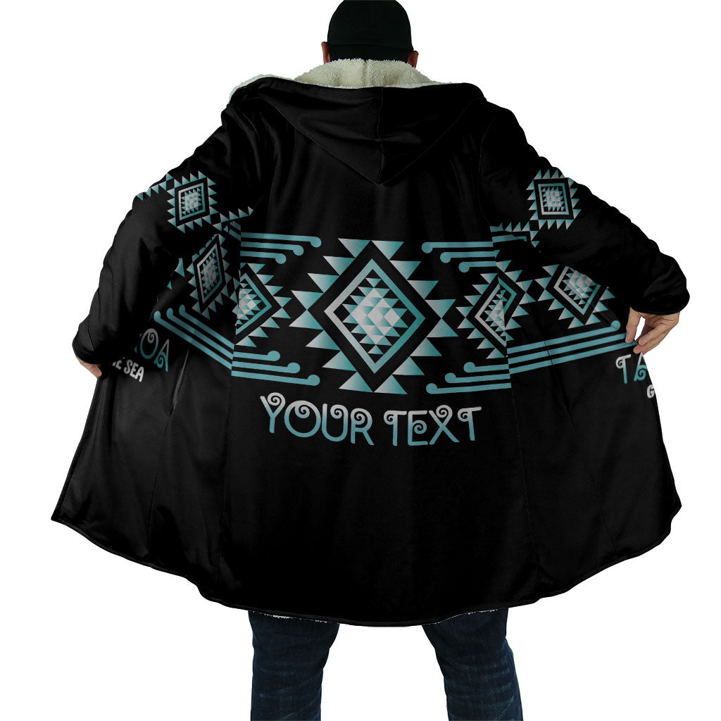 Aotearoa Atua Tangaroa Personalised Cloak Maori God Of The Sea Taniko Motifs