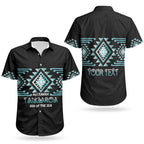 Aotearoa Atua Tangaroa Personalised Couples Matching Off The Shoulder Long Sleeve Dress and Hawaiian Shirt Maori God Of The Sea Taniko Motifs