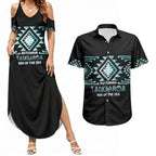 Aotearoa Atua Tangaroa Personalised Couples Matching Summer Maxi Dress and Hawaiian Shirt Maori God Of The Sea Taniko Motifs