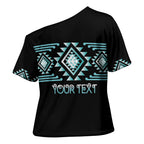 Aotearoa Atua Tangaroa Personalised Cross Shoulder Shirt Maori God Of The Sea Taniko Motifs