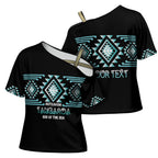 Aotearoa Atua Tangaroa Personalised Cross Shoulder Shirt Maori God Of The Sea Taniko Motifs