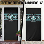 Aotearoa Atua Tangaroa Personalised Door Cover Maori God Of The Sea Taniko Motifs