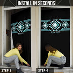 Aotearoa Atua Tangaroa Personalised Door Cover Maori God Of The Sea Taniko Motifs