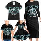 Aotearoa Atua Tangaroa Personalised Family Matching Long Sleeve Bodycon Dress and Hawaiian Shirt Maori God Of The Sea Taniko Motifs