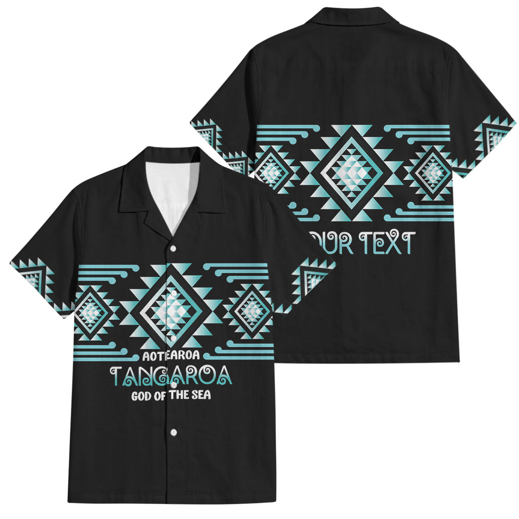Aotearoa Atua Tangaroa Personalised Family Matching Off Shoulder Maxi Dress and Hawaiian Shirt Maori God Of The Sea Taniko Motifs