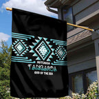 Aotearoa Atua Tangaroa Garden Flag Maori God Of The Sea Taniko Motifs
