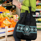 Aotearoa Atua Tangaroa Grocery Bag Maori God Of The Sea Taniko Motifs