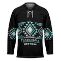 Aotearoa Atua Tangaroa Personalised Hockey Jersey Maori God Of The Sea Taniko Motifs