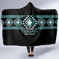 Aotearoa Atua Tangaroa Hooded Blanket Maori God Of The Sea Taniko Motifs