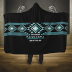 Aotearoa Atua Tangaroa Hooded Blanket Maori God Of The Sea Taniko Motifs