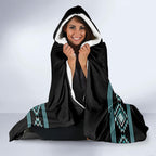Aotearoa Atua Tangaroa Hooded Blanket Maori God Of The Sea Taniko Motifs