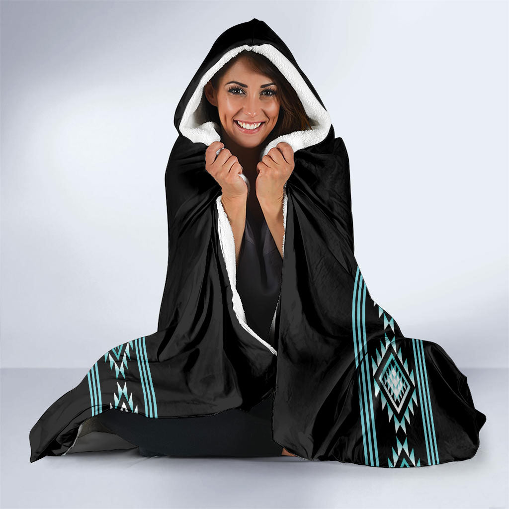 Aotearoa Atua Tangaroa Hooded Blanket Maori God Of The Sea Taniko Motifs