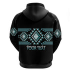 Aotearoa Atua Tangaroa Personalised Hoodie Maori God Of The Sea Taniko Motifs