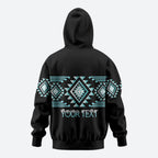 Aotearoa Atua Tangaroa Personalised Hoodie Maori God Of The Sea Taniko Motifs