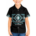 Aotearoa Atua Tangaroa Personalised Kid Hawaiian Shirt Maori God Of The Sea Taniko Motifs