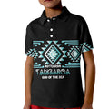 Aotearoa Atua Tangaroa Personalised Kid Polo Shirt Maori God Of The Sea Taniko Motifs