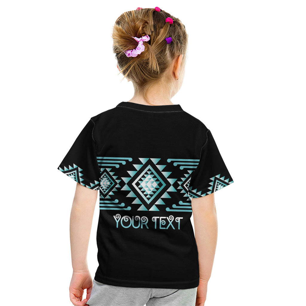 Aotearoa Atua Tangaroa Personalised Kid T Shirt Maori God Of The Sea Taniko Motifs
