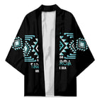 Aotearoa Atua Tangaroa Personalised Kimono Maori God Of The Sea Taniko Motifs