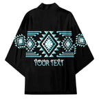 Aotearoa Atua Tangaroa Personalised Kimono Maori God Of The Sea Taniko Motifs