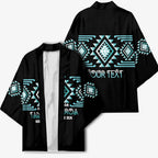 Aotearoa Atua Tangaroa Personalised Kimono Maori God Of The Sea Taniko Motifs