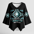 Aotearoa Atua Tangaroa Personalised Kimono Sleeve Blouse Maori God Of The Sea Taniko Motifs