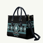 Aotearoa Atua Tangaroa Leather Bag Maori God Of The Sea Taniko Motifs