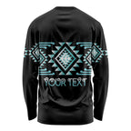 Aotearoa Atua Tangaroa Personalised Long Sleeve Shirt Maori God Of The Sea Taniko Motifs