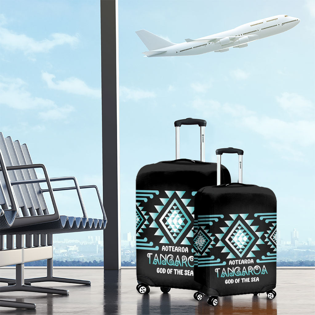 Aotearoa Atua Tangaroa Luggage Cover Maori God Of The Sea Taniko Motifs