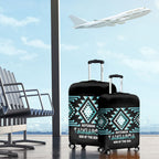Aotearoa Atua Tangaroa Luggage Cover Maori God Of The Sea Taniko Motifs
