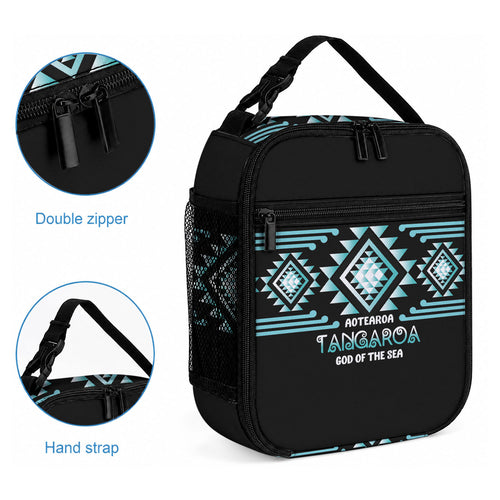 Aotearoa Atua Tangaroa Lunch Bag Maori God Of The Sea Taniko Motifs