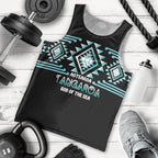 Aotearoa Atua Tangaroa Personalised Men Tank Top Maori God Of The Sea Taniko Motifs