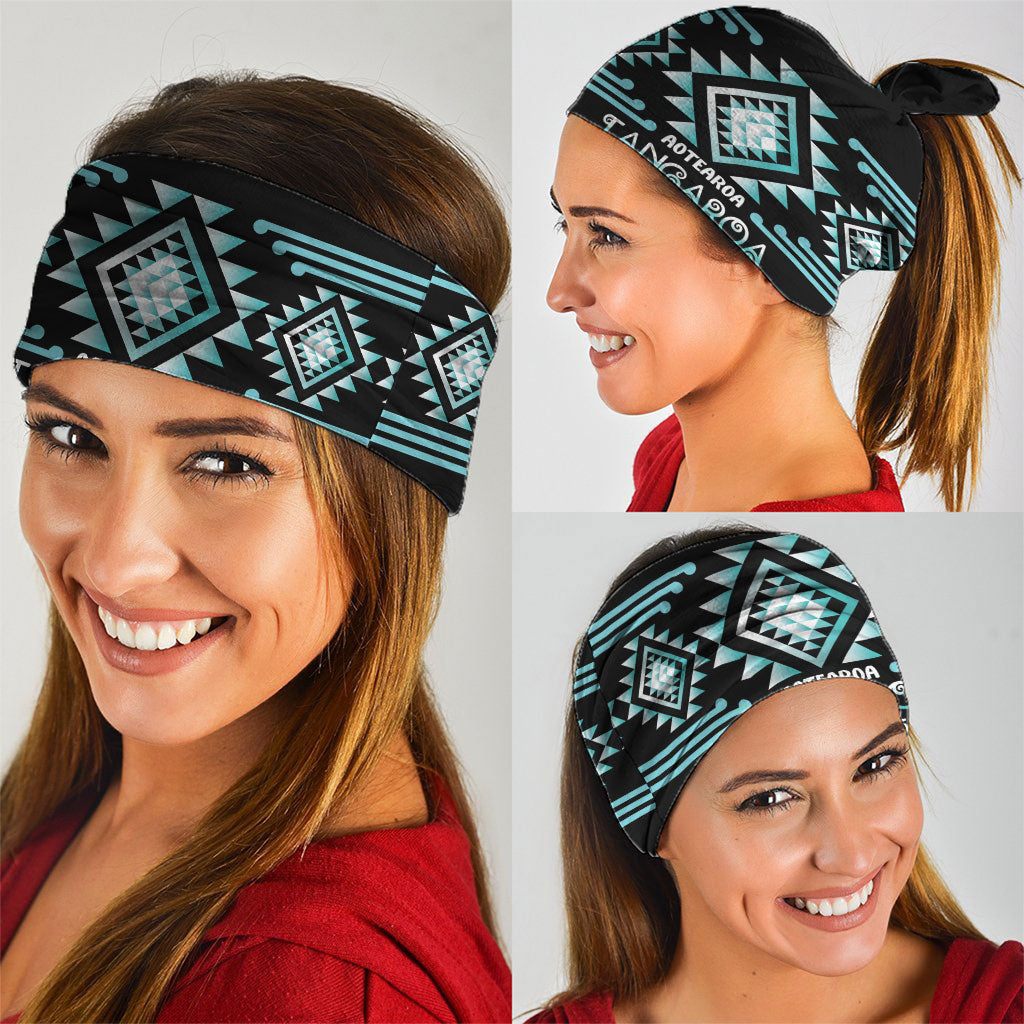 Aotearoa Atua Tangaroa Neck Gaiter Maori God Of The Sea Taniko Motifs