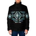 Aotearoa Atua Tangaroa Personalised Padded Jacket Maori God Of The Sea Taniko Motifs