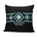 Aotearoa Atua Tangaroa Pillow Cover Maori God Of The Sea Taniko Motifs