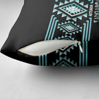 Aotearoa Atua Tangaroa Pillow Cover Maori God Of The Sea Taniko Motifs