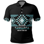 Aotearoa Atua Tangaroa Personalised Polo Shirt Maori God Of The Sea Taniko Motifs