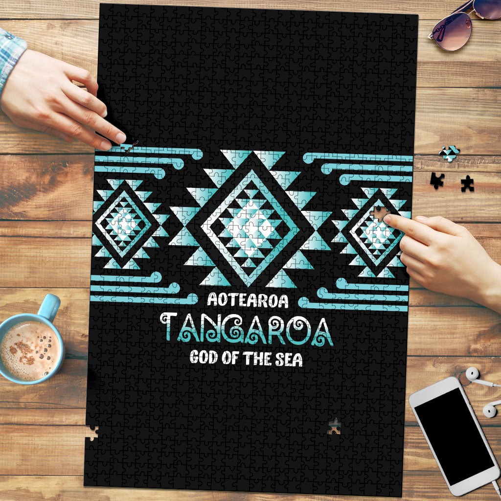 Aotearoa Atua Tangaroa Puzzle Maori God Of The Sea Taniko Motifs