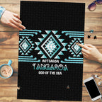 Aotearoa Atua Tangaroa Puzzle Maori God Of The Sea Taniko Motifs