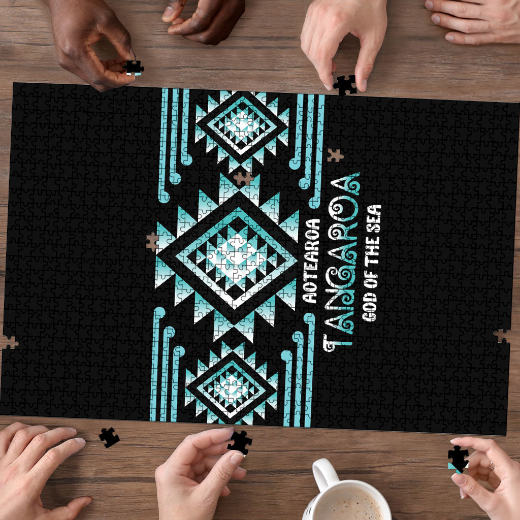 Aotearoa Atua Tangaroa Puzzle Maori God Of The Sea Taniko Motifs
