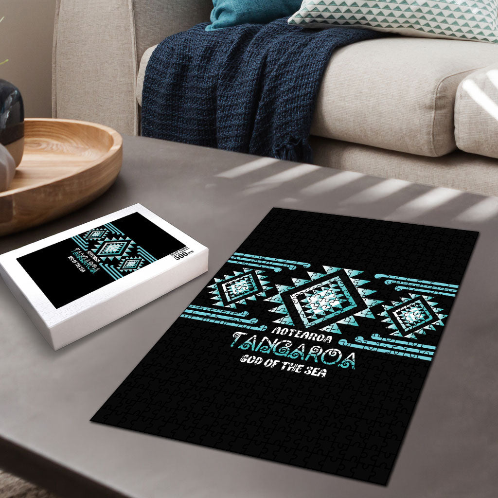 Aotearoa Atua Tangaroa Puzzle Maori God Of The Sea Taniko Motifs