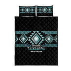 Aotearoa Atua Tangaroa Quilt Bed Set Maori God Of The Sea Taniko Motifs