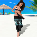 Aotearoa Atua Tangaroa Sarong Maori God Of The Sea Taniko Motifs