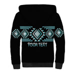 Aotearoa Atua Tangaroa Personalised Sherpa Hoodie Maori God Of The Sea Taniko Motifs