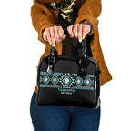 Aotearoa Atua Tangaroa Shoulder Handbag Maori God Of The Sea Taniko Motifs