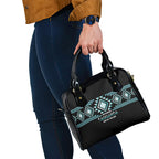 Aotearoa Atua Tangaroa Shoulder Handbag Maori God Of The Sea Taniko Motifs