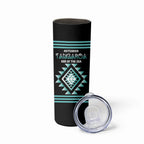 Aotearoa Atua Tangaroa Personalised Skinny Tumbler Maori God Of The Sea Taniko Motifs