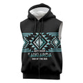 Aotearoa Atua Tangaroa Personalised Sleeveless Zip Hoodie Maori God Of The Sea Taniko Motifs