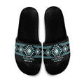 Aotearoa Atua Tangaroa Slide Sandals Maori God Of The Sea Taniko Motifs